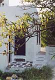 Entrance to the beach house, with traditional paving and steps