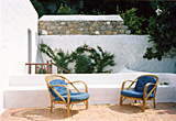 The roof terrace, from the door from the main bedroom, looking southerly - Village house, Chora, Patmos, Greece