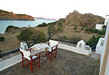 Upper terrace looking down the bay and out to sea - Beach house/villa